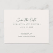 Traditionelle Waldgrüne Hochzeit retten das Datum Ankündigungspostkarte (Vorderseite)