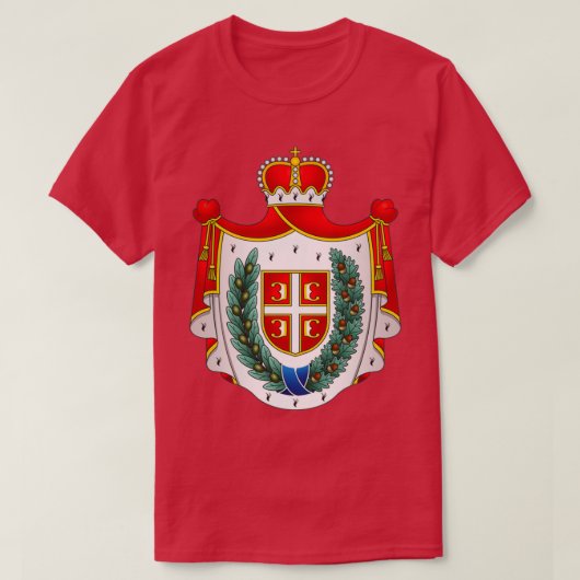 Traditionelle Wappen der Vojvodina Serbien T-Shirt (Design vorne)