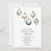 Traditionelle Wasserfarbe Winter Frohe Weihnachten Einladung (Vorderseite)