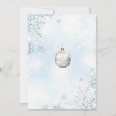 Traditionelle Wasserfarbe Winter Frohe Weihnachten Einladung (Rückseite)