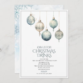 Traditionelle Wasserfarbe Winter Frohe Weihnachten Einladung