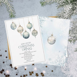 Traditionelle Wasserfarbe Winter Frohe Weihnachten Einladung