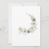 Traditionelle Wasserfarbe Winter Frohe Weihnachten Einladung (Rückseite)