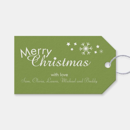 Traditionelle - weich grüne - individuell anpassba geschenkanhänger (Vorderseite (Horizontal))