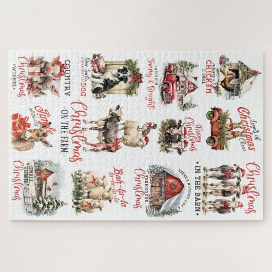 Traditionelle Weihnachten an den Feiertagen Puzzle (Horizontal)