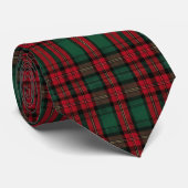 Traditionelle Weihnachten Kariert Tartan Green Red Krawatte (Gerollt)
