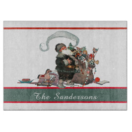 Traditionelle Weihnachten Vintag Name der Weihnach Schneidebrett