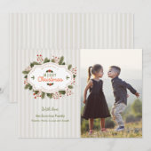 Traditionelle Weihnachts-Foto-Weihnachtskarte Feiertagskarte (Vorne/Hinten)