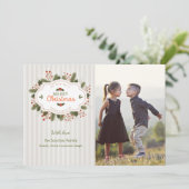 Traditionelle Weihnachts-Foto-Weihnachtskarte Feiertagskarte (Stehend Vorderseite)