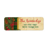 Traditionelle Weihnachts-Karierte Tartan-Adresse (Vorne)