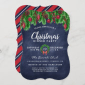 Traditionelle Weihnachts-Party Einladung (Vorne/Hinten)