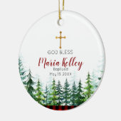 Traditionelle Weihnachts-Personalisierte Taufe für Keramik Ornament (Links)