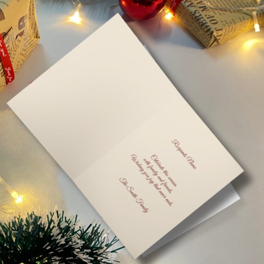 Traditionelle Weihnachtsbaum-Grußkarte Dankeskarte