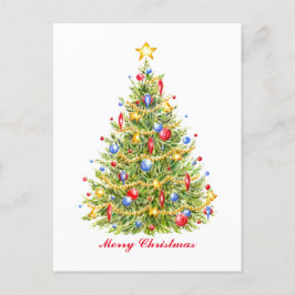 Traditionelle Weihnachtsbaum-Postkarte Postkarte