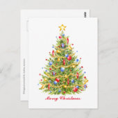 Traditionelle Weihnachtsbaum-Postkarte Postkarte (Vorne/Hinten)