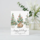 Traditionelle Weihnachtsbaumen Weihnachtskarte Feiertagspostkarte (Stehend Vorderseite)