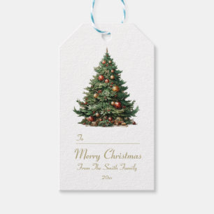 Traditionelle Weihnachtsbaumgeschenkmarke Geschenkanhänger