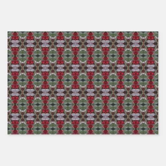 Traditionelle Weihnachtsblatt Geschenkwrap Geschenkpapier Set (Vorderseite 3)