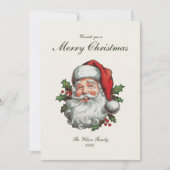 Traditionelle Weihnachtsfeiertage Feiertagskarte (Vorderseite)