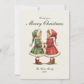 Traditionelle Weihnachtsfeiertage Feiertagskarte (Vorderseite)