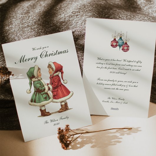 Traditionelle Weihnachtsfeiertage Feiertagskarte