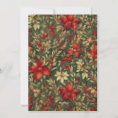 Traditionelle Weihnachtsfeiertage Feiertagskarte (Rückseite)