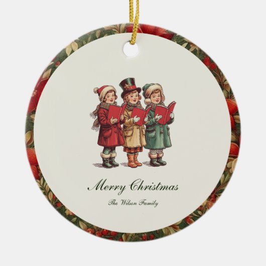 Traditionelle Weihnachtsfeiertage Keramik Ornament (Vorne)