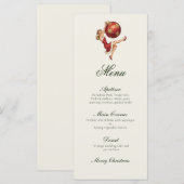 Traditionelle Weihnachtsfeiertage Menükarte (Vorne/Hinten)