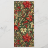 Traditionelle Weihnachtsfeiertage Menükarte (Rückseite)