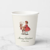 Traditionelle Weihnachtsfeiertage Pappbecher (Rückseite)