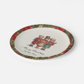 Traditionelle Weihnachtsfeiertage Pappteller (Schrägansicht)