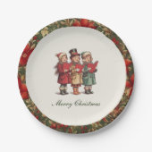 Traditionelle Weihnachtsfeiertage Pappteller (Vorderseite)