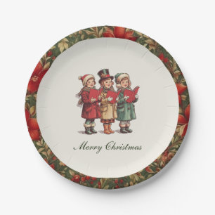 Traditionelle Weihnachtsfeiertage Pappteller