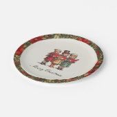 Traditionelle Weihnachtsfeiertage Pappteller (Schrägansicht)