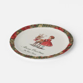 Traditionelle Weihnachtsfeiertage Pappteller (Schrägansicht)