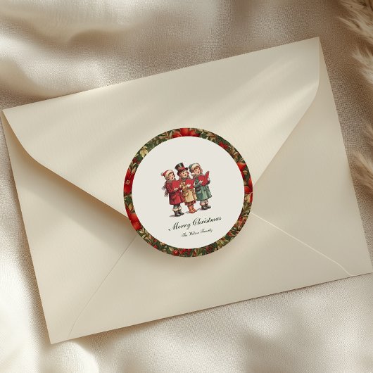 Traditionelle Weihnachtsfeiertage Runder Aufkleber