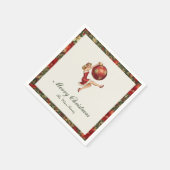 Traditionelle Weihnachtsfeiertage Serviette (Ecke)