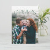 Traditionelle Weihnachtsfotokarte Feiertagskarte (Stehend Vorderseite)