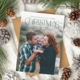 Traditionelle Weihnachtsfotokarte Feiertagskarte