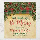 Traditionelle Weihnachtsgetränke froh sein Weinetikett (Einzelnes Label)