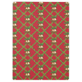 Traditionelle Weihnachtsglocken rot und grün Klemmbrett (Rückseite)