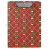 Traditionelle Weihnachtsglocken rot und grün Klemmbrett (Vorderseite)