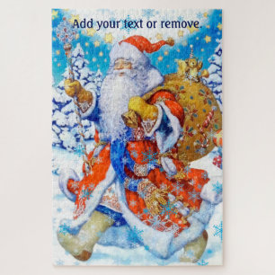 Traditionelle Weihnachtskarte Botschaft von Santa, Puzzle