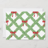 Traditionelle Weihnachtskarte der Garland Feiertagskarte (Rückseite)