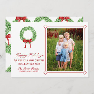 Traditionelle Weihnachtskarte der Garland Feiertagskarte