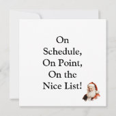 Traditionelle Weihnachtskarte Einladung (Rückseite)