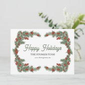 Traditionelle Weihnachtskarte Einladung (Stehend Vorderseite)