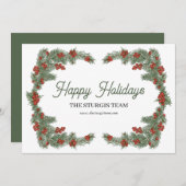 Traditionelle Weihnachtskarte Einladung (Vorne/Hinten)