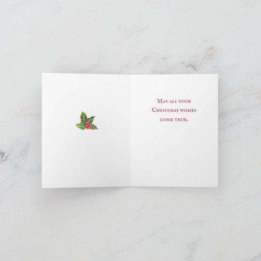 Traditionelle Weihnachtskarte Feiertagskarte (Innenseite)