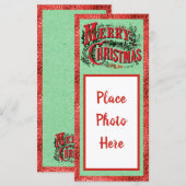 Traditionelle Weihnachtskarte mit Foto (Vorne/Hinten)